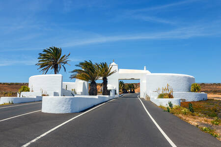 Weg op het eiland Lanzarote