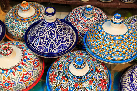 Coloridas lembranças de tagine
