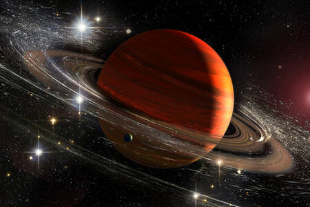 Planet Saturn i zvijezde