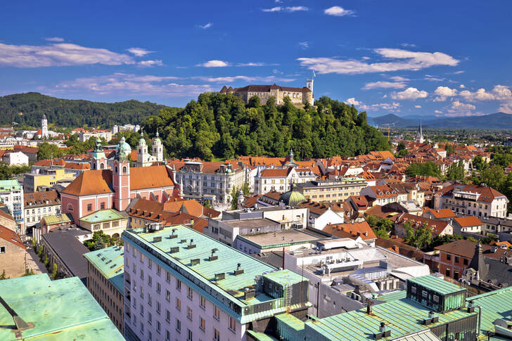 Pogled na centar grada Ljubljane