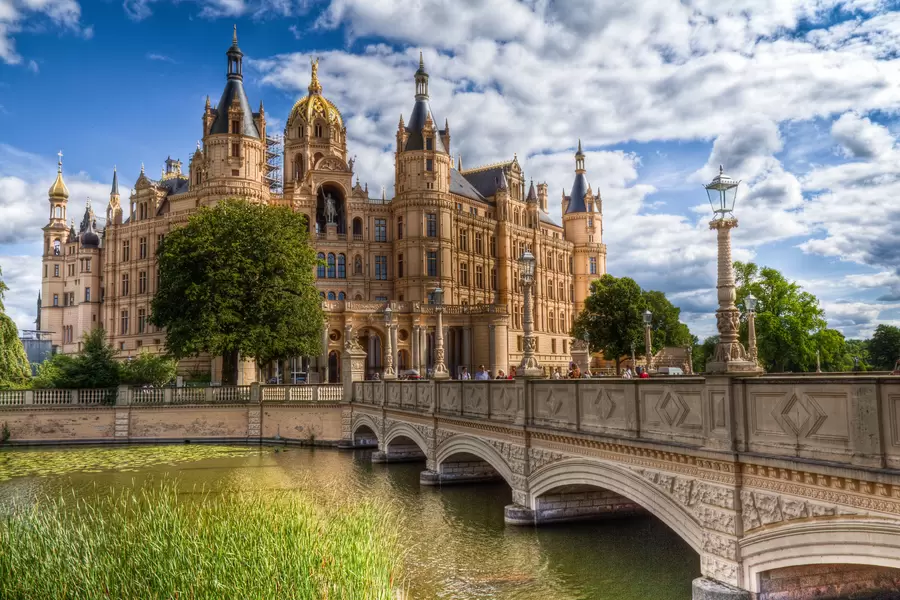 Widok na zamek Schwerin