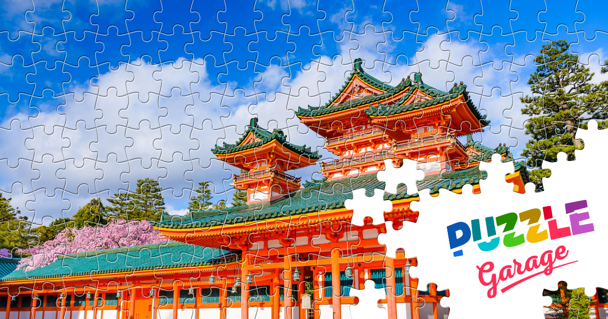 Shinto Shrine at Heian Shrine Jigsaw Puzzle (Countries, Japan) | Puzzle ...