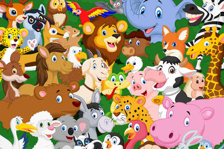 Animales de dibujos animados