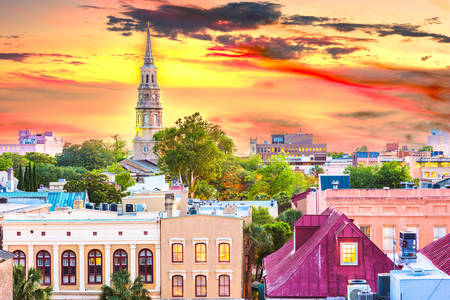 Coucher de soleil à Charleston