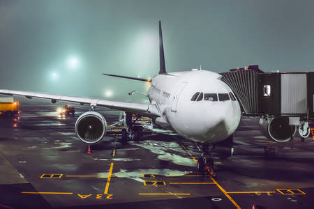 Vliegtuig op de luchthaven