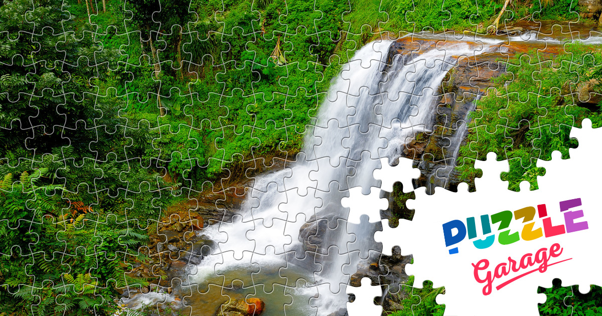 Sri Lanka waterfalls Jigsaw Puzzle (Countries, Sri Lanka) Puzzle Garage