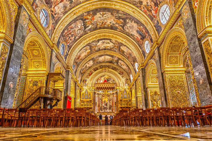 Interior of St. John's Cathedral in Malta