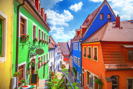 Casas coloridas em Meissen