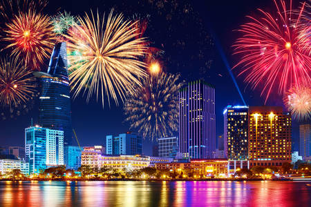 Fireworks in Ho Chi Minh City