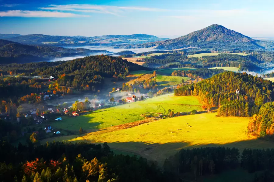 Paysage d'automne de la République tchèque