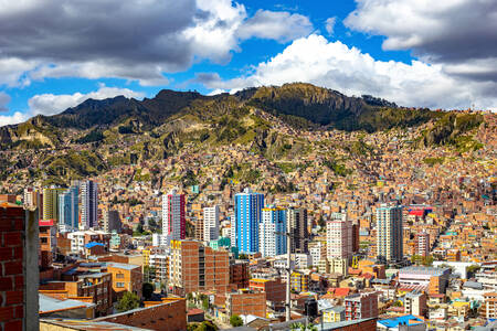 Utsikt över staden La Paz