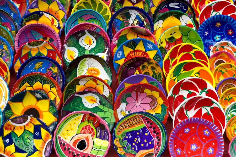 Kleurrijke Mexicaanse borden
