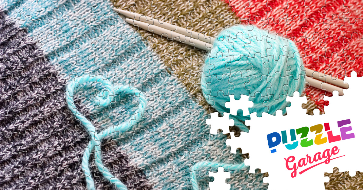 Blue wool Jigsaw Puzzle (Home, Needlework) Puzzle Garage