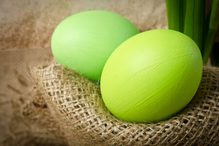 Huevos de Pascua verdes