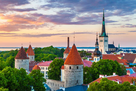 Zonsondergang in Tallinn