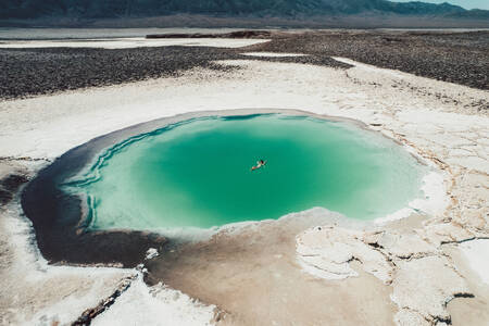 Saltlagunen i Baltinache, Chile