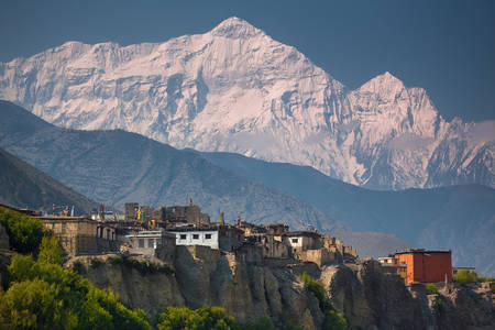 Byn i Himalaya