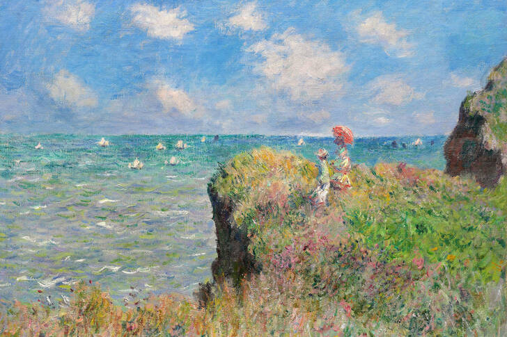 Claude Monet: Procházka po útese v Pourville