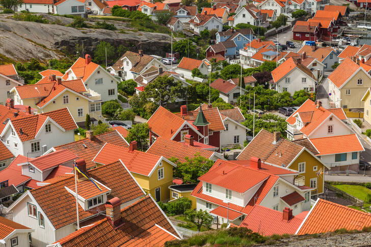 Tetti della città di Fjällbacka