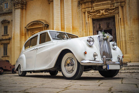 Retro bryllupslimousine