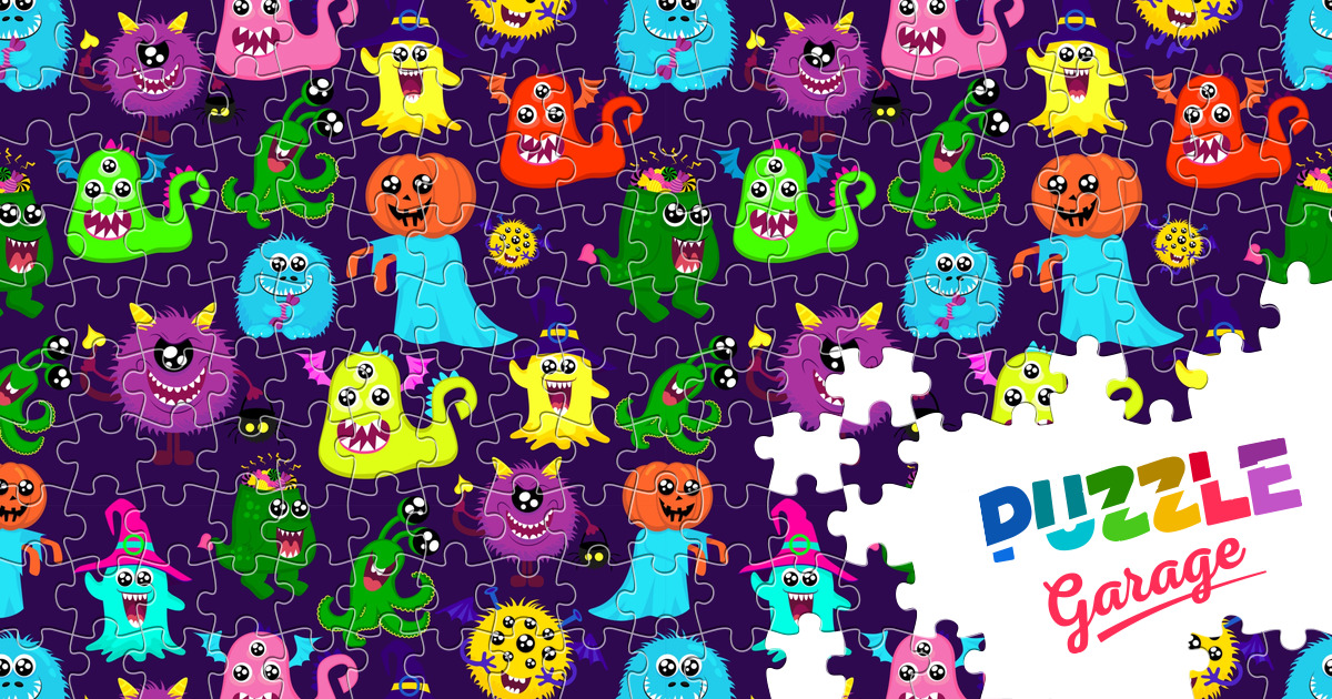 Monster collection Jigsaw Puzzle (For children, Cartoon Illustrations ...