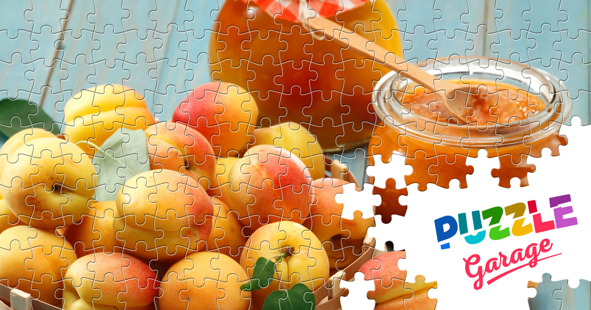 Apricots and apricot jam Jigsaw Puzzle (Plants, Fruits) Puzzle Garage