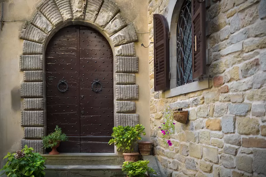 Stenen huis in een Toscaans dorp