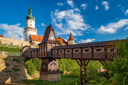 The covered bridge at the Nove Mesto nad Metují castle