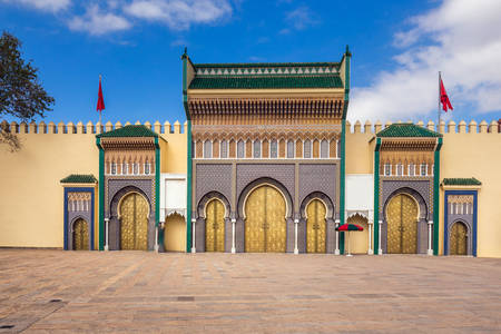 Main gate of the Royal Palace in Fez
