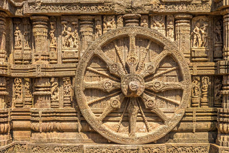 Stone wheels at Konarak Sun Temple
