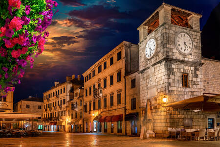 Clock tower in Kotor