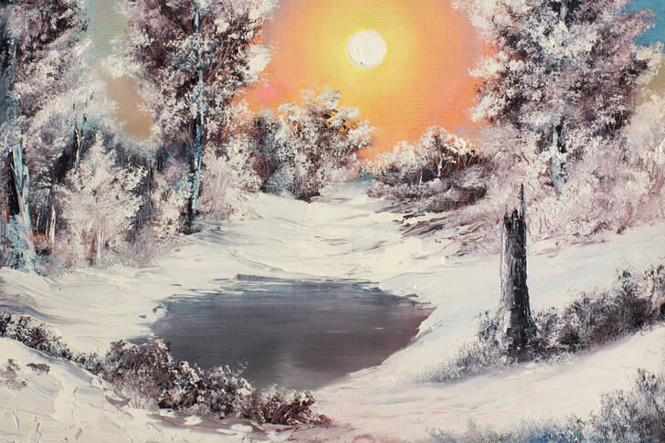 Painting "Winter morning"