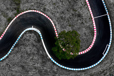Top view of the race track