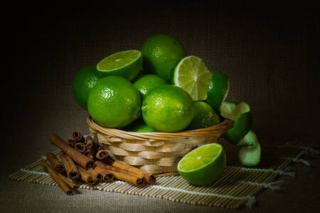 Limes and cinnamon