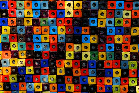 Багатобарвна текстурна стіна