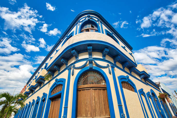Fassade eines Hauses in Mazatlan