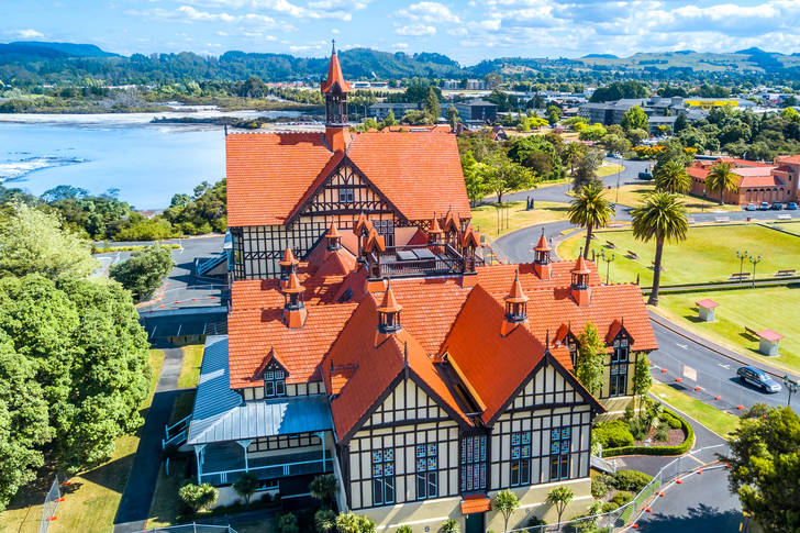 Museu Rotorua visto de cima