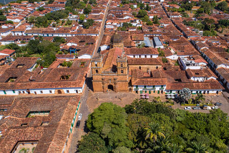 Domy ve městě Barichara