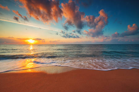 Puzzle Puzzel Seychelles Sunset Seychellen Insel Meer Sonnenuntergang Strand 