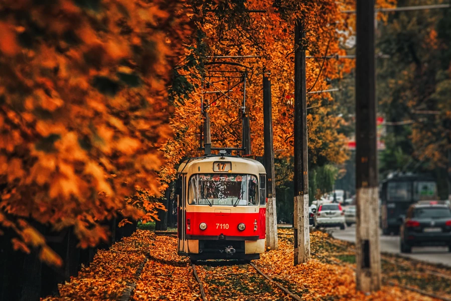 Rode tram in Odessa