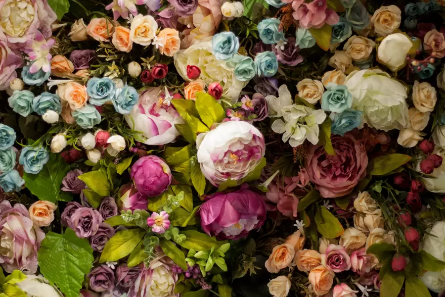 Parede de flores