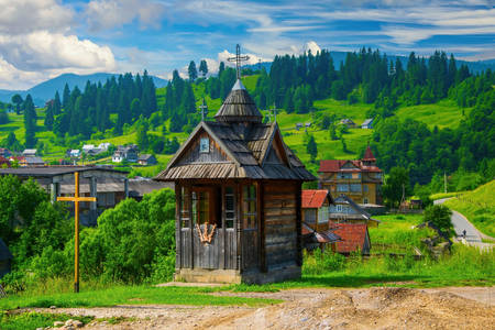 Capelă de lemn în Vorokhta