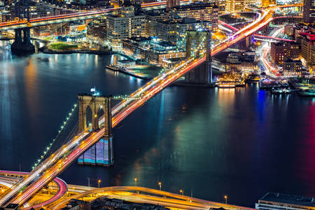 Brooklyn Bridge van bovenaf