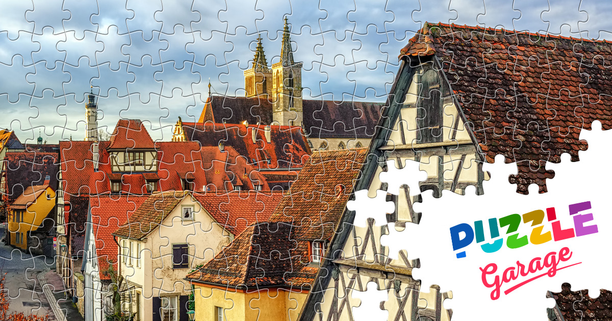 Rothenburg architecture Jigsaw Puzzle (Countries, Germany) Puzzle Garage