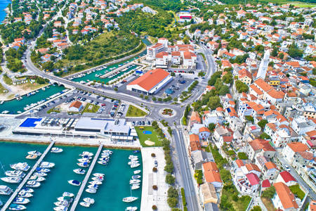 Aerial view of the town of Novi Vinodolski
