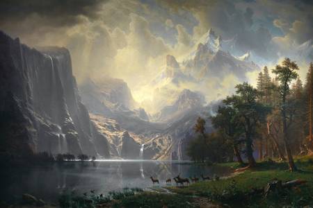 Albert Bierstadt: "Entre Sierra Nevada, California"