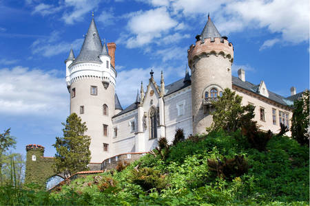 Blick auf das Schloss Zleby