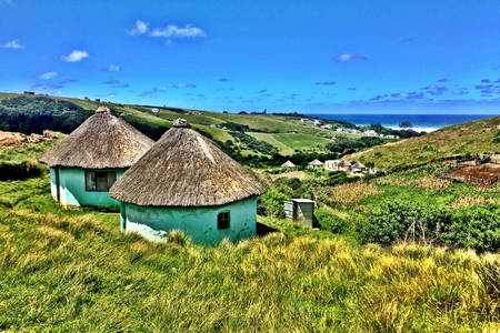 African huts Kos