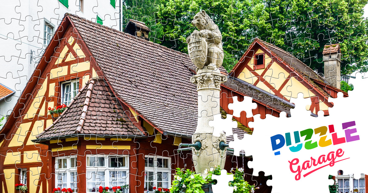 Drinking fountain in Mersburg Jigsaw Puzzle (Countries