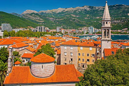 Utsikt över staden Budva